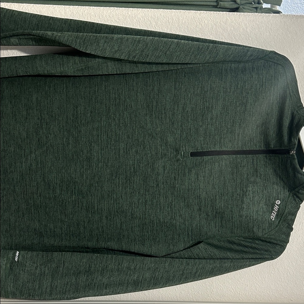 Hi-Tec Heathered Forest Green Quarter-Zip Pullover